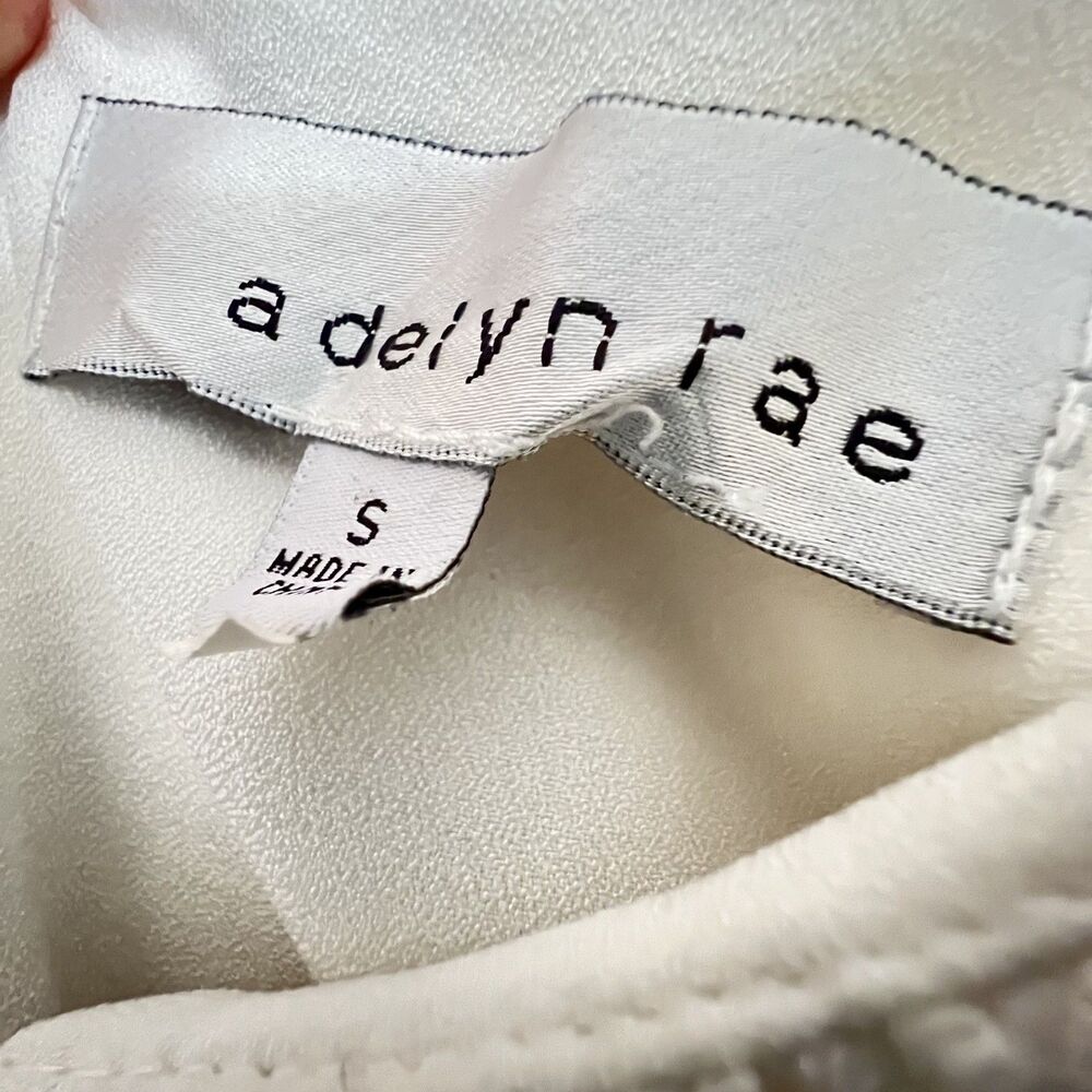 Adelyn Rae Dress S White Eyelet Ruffle Graduation Party - Picture 9 of 11